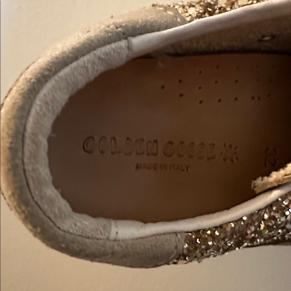Golden Goose Girl’s Old School Glitter & Suede Grip-Strap Sneakers size EU 32 - Picture 8 of 9